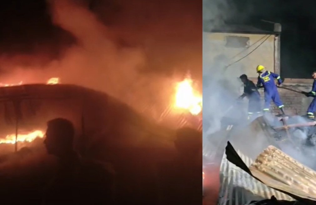 Fire Broke Out At Rice Mill